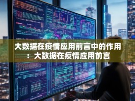 大数据在疫情应用前言中的作用：大数据在疫情应用前言