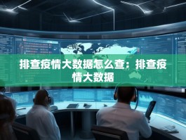 排查疫情大数据怎么查：排查疫情大数据