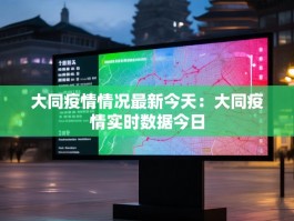 大同疫情情况最新今天：大同疫情实时数据今日