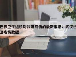 世界卫生组织对武汉疫情的最新消息；武汉世卫疫情数据