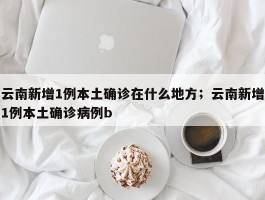 云南新增1例本土确诊在什么地方；云南新增1例本土确诊病例b
