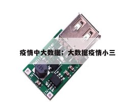 疫情中大数据；大数据疫情小三