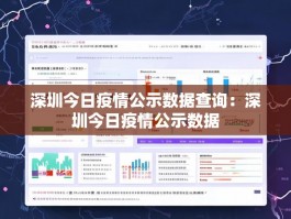深圳今日疫情公示数据查询：深圳今日疫情公示数据
