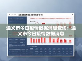 遵义市今日疫情数据消息查询：遵义市今日疫情数据消息