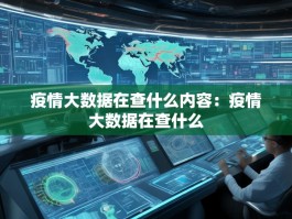 疫情大数据在查什么内容：疫情大数据在查什么