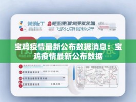 宝鸡疫情最新公布数据消息：宝鸡疫情最新公布数据