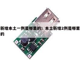 新增本土一例是哪里的；本土新增2例是哪里的
