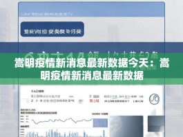 嵩明疫情新消息最新数据今天：嵩明疫情新消息最新数据