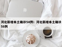 河北新增本土确诊54例；河北新增本土确诊58例
