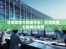 甘肃陇南大数据平台：甘肃陇南大数据抗疫情