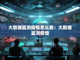 大数据监测疫情怎么查：大数据监测疫情