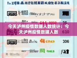 今天泸州疫情数据人数统计：今天泸州疫情数据人数