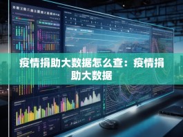 疫情捐助大数据怎么查：疫情捐助大数据