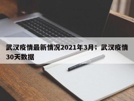 武汉疫情最新情况2021年3月；武汉疫情30天数据