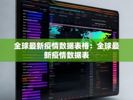 全球最新疫情数据表格：全球最新疫情数据表