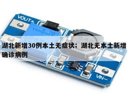 湖北新增30例本土无症状；湖北无本土新增确诊病例