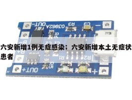 六安新增1例无症感染；六安新增本土无症状患者