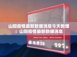山阳疫情最新数据消息今天新增：山阳疫情最新数据消息