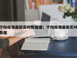 宁阳疫情最新实时数据图；宁阳疫情最新实时数据