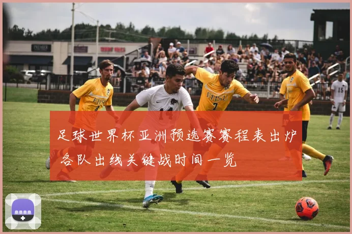 足球世界杯亚洲预选赛赛程表出炉 各队出线关键战时间一览